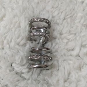 One Finger Sparkle Double Ring